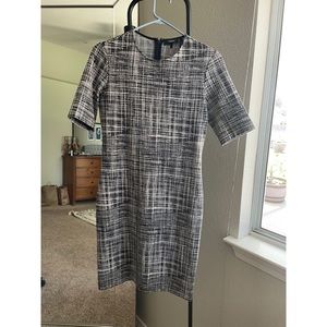 Theory Black and White Dress